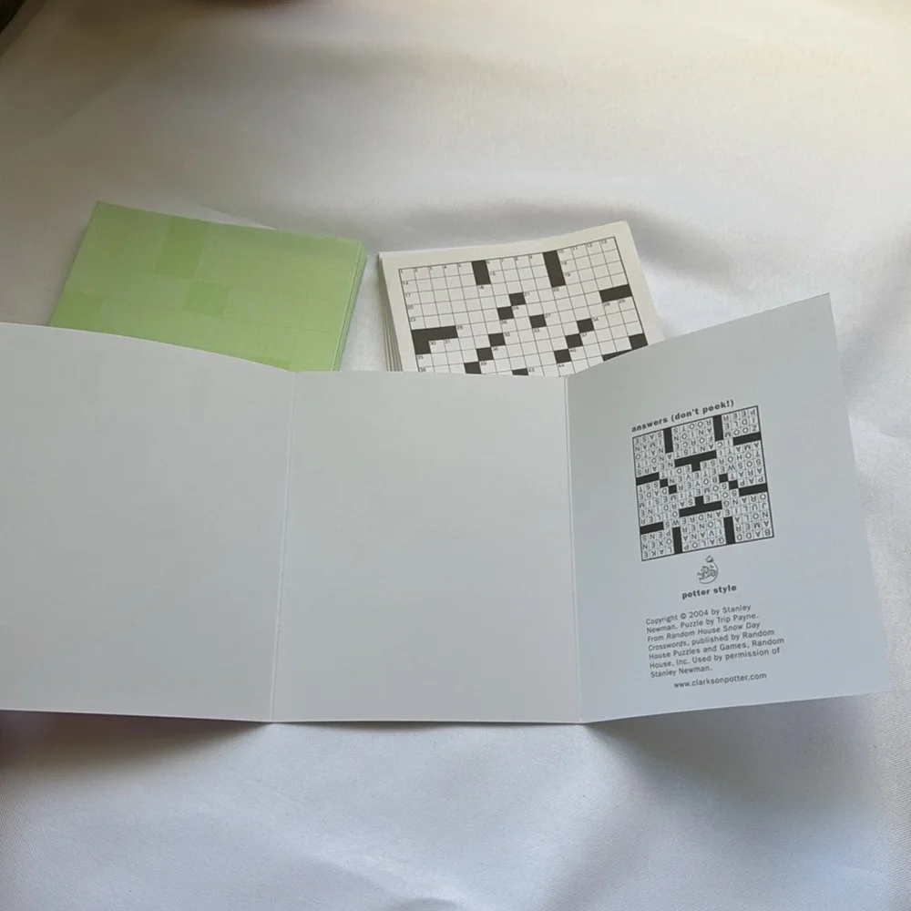 Clarkson Potter Random House Crossword Puzzle notecards set of 9